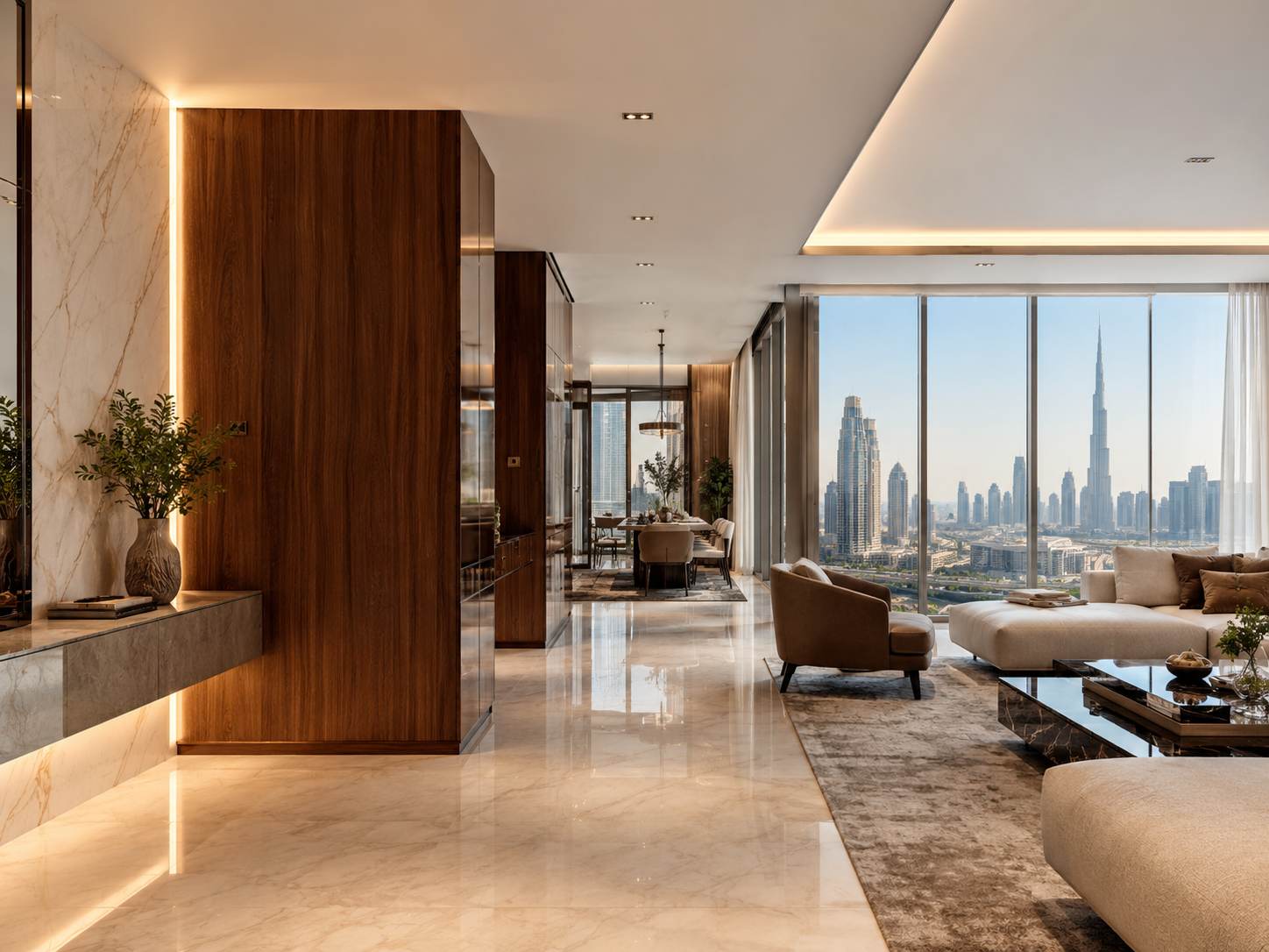 Refurbished interior by Fitout Gurus Dubai