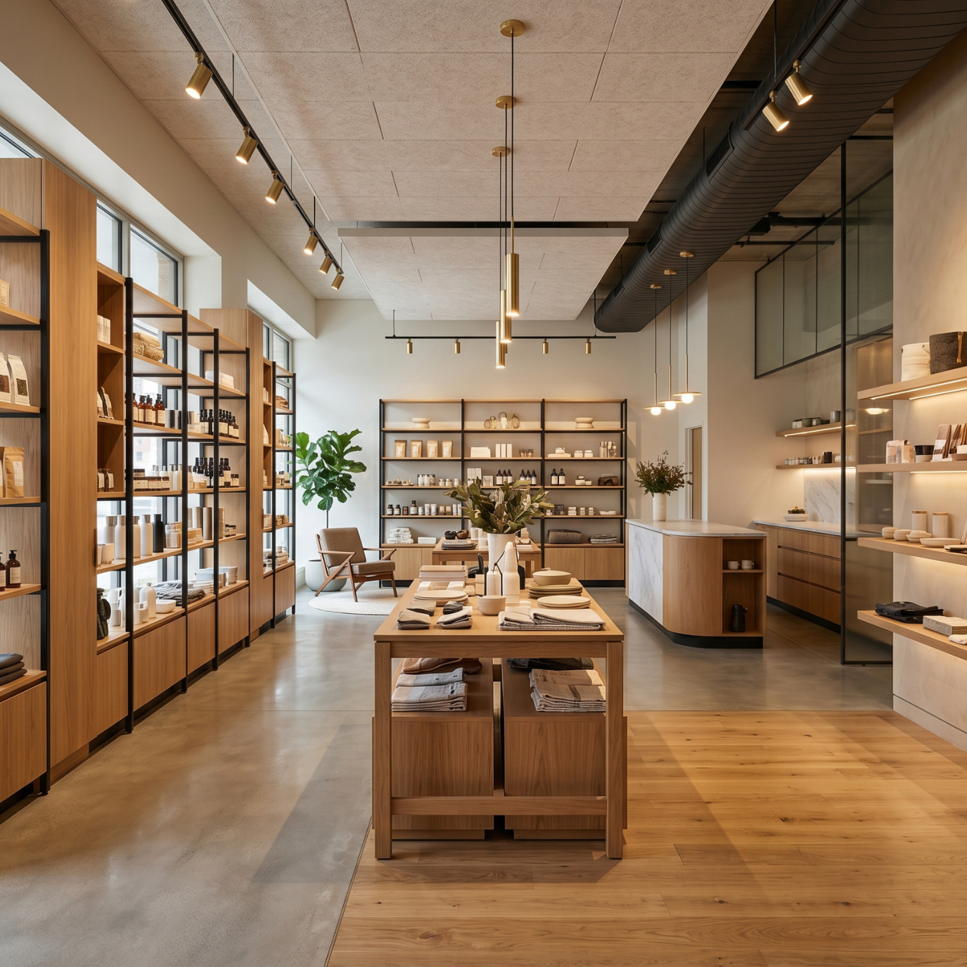 Retail display and showroom interior