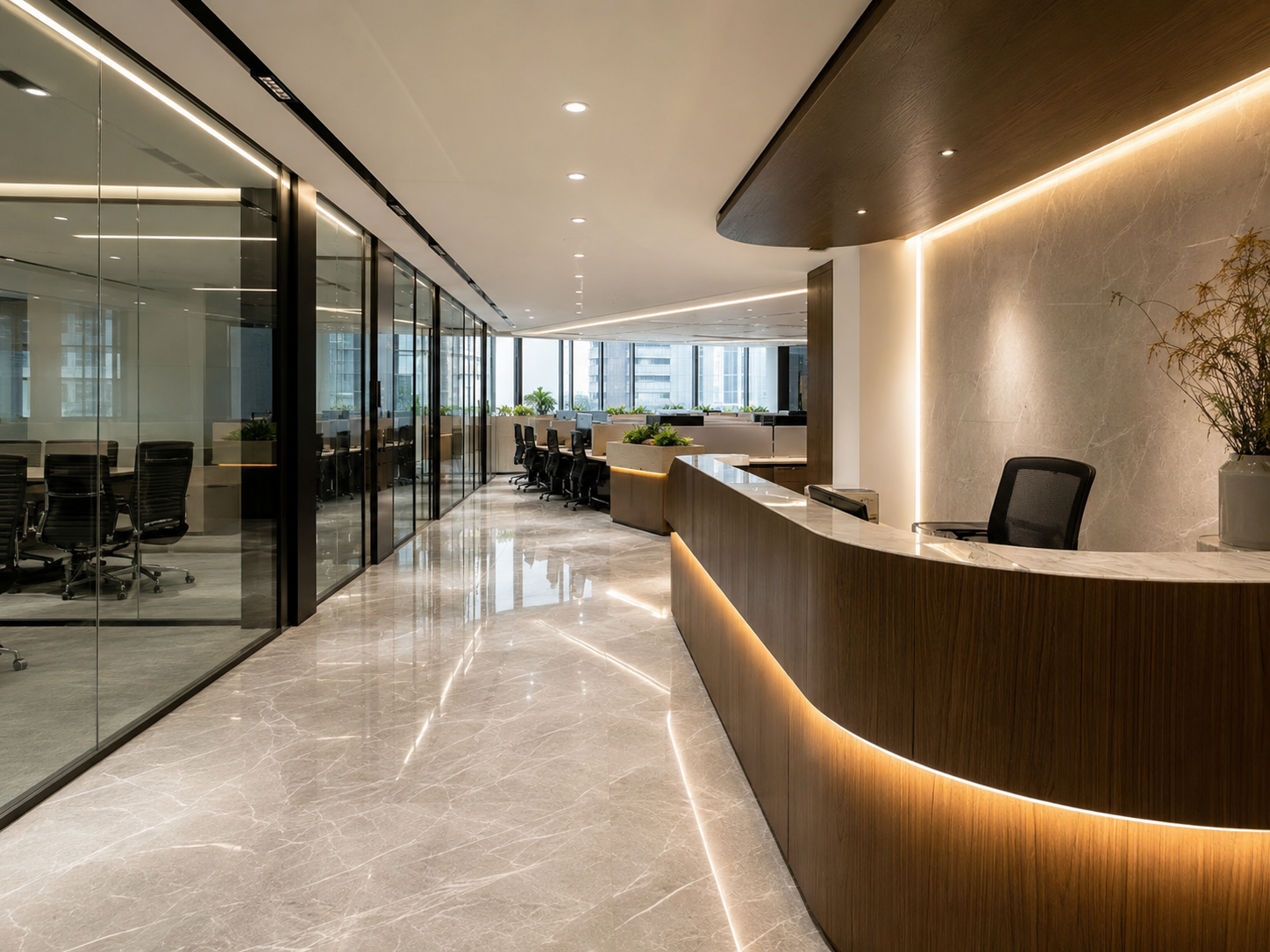 Turnkey interior fit-out handover