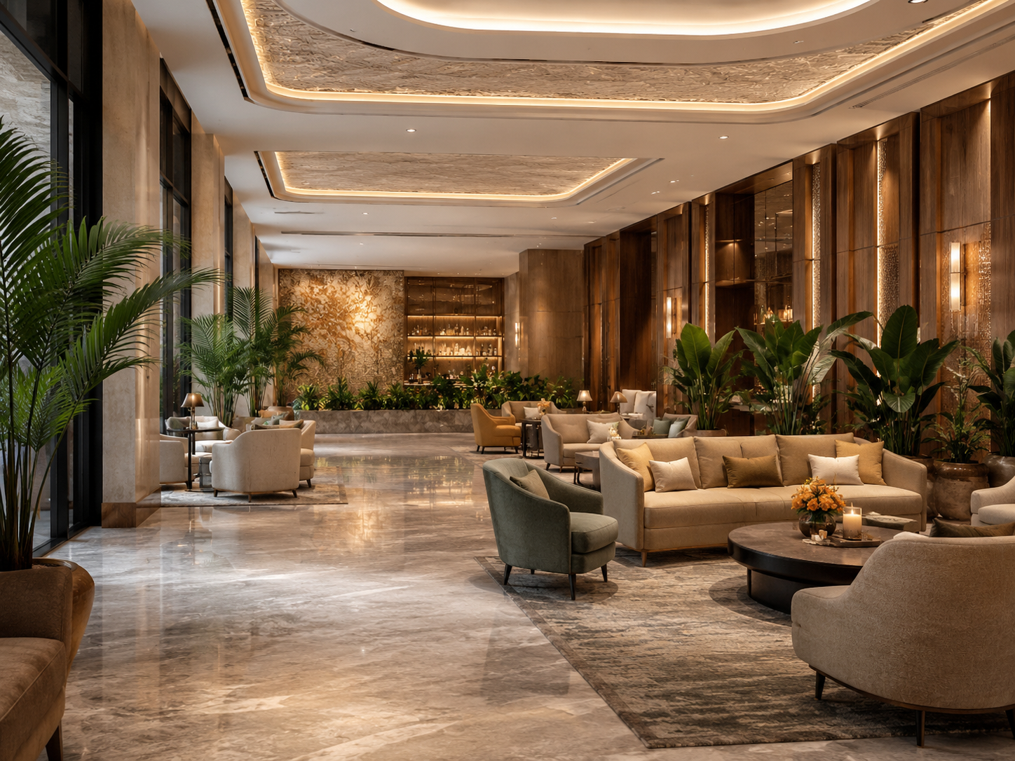 Restaurant dining room interior